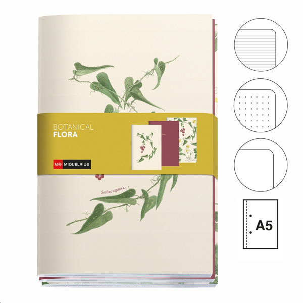 Blok A5 čistý, linka, tečky, sada 3kusy