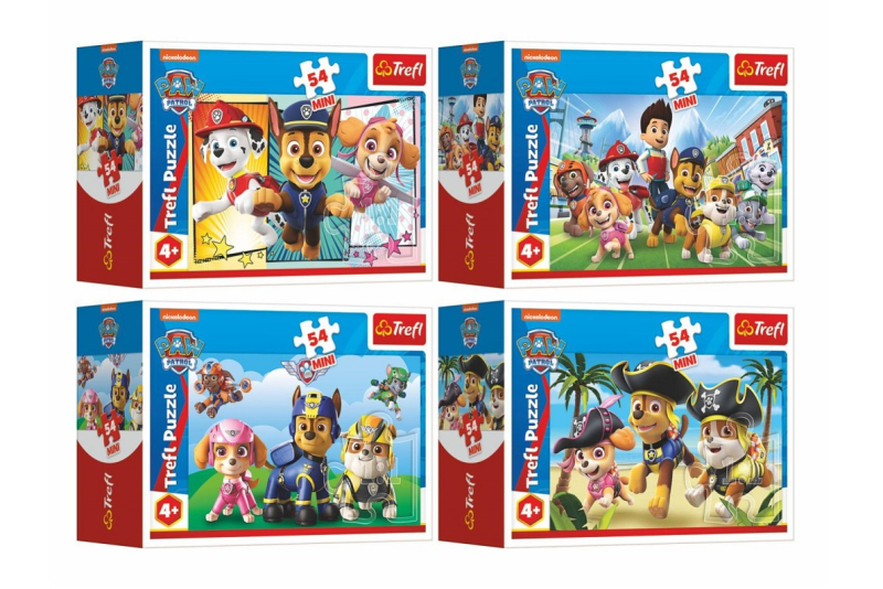 Puzzle 54dílků, Tlapková Patrola