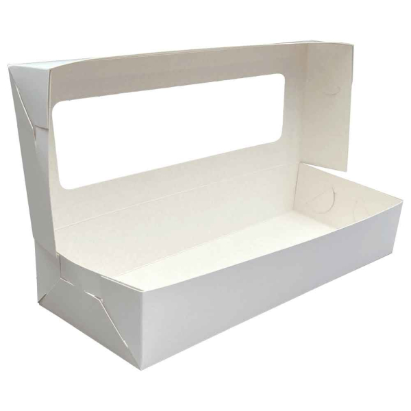 Krabice s okénkém 13x33x6 cm bílá