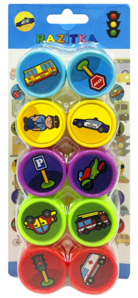 Razítko sada, doprava, 10 kusů