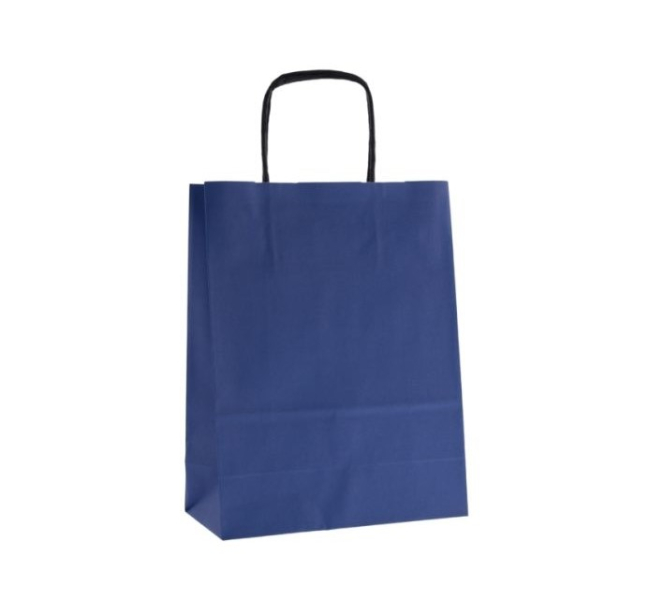 Taška dárková papírová modrá 18 x 22,5 cm