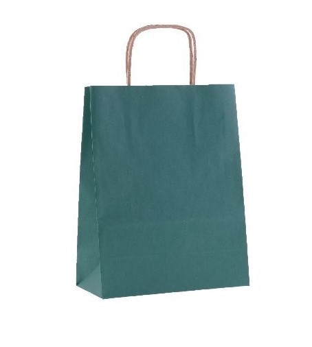 Taška dárková papírová zelená 18 x 22,5 cm