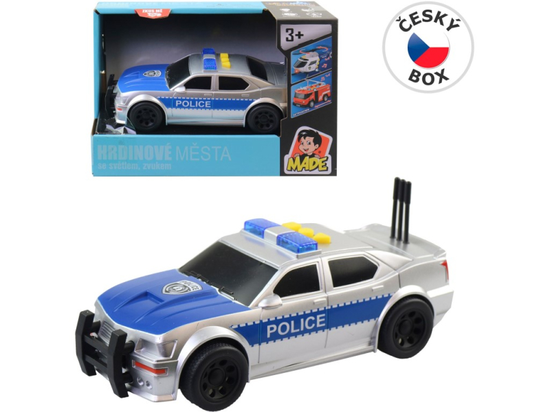 Auto policie, na baterie, světlo, zvuk
