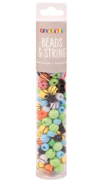 Korálky 150ks, sportovní motiv