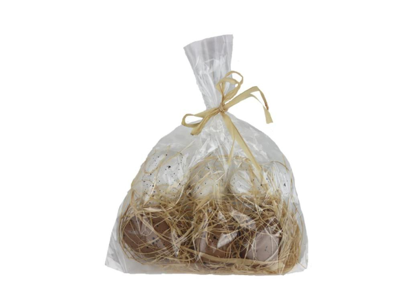 Vejce plastová, 6 kusů, kropenatá