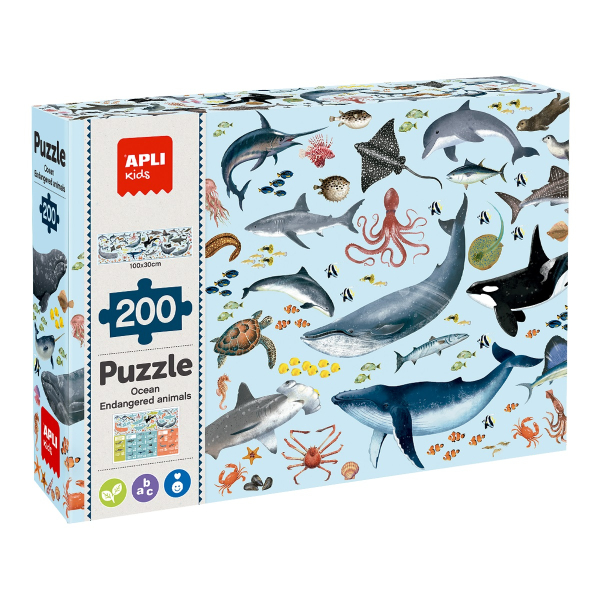 Puzzle edukační, zvířata v oceánu 200kusů