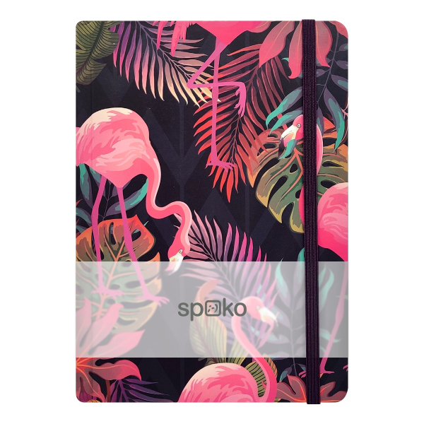 Zápisník A5, 75g, 96listů, linka, plameňák