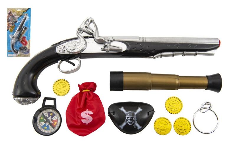 Pirátská sada, pistole, dalekohled