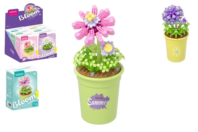 Stavebnice, mini, KOCO, Květina v květináči