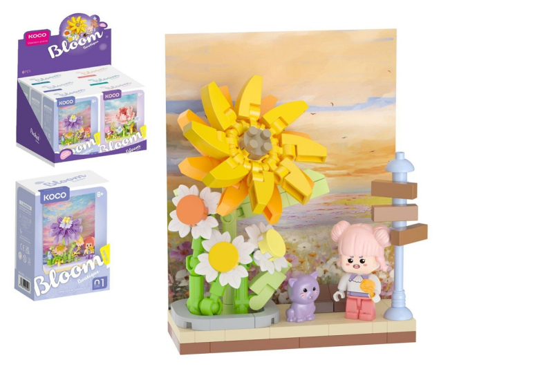 Stavebnice, mini, KOCO, Květinová scenérie