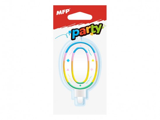 Svíčka dortová, č.0 duhová