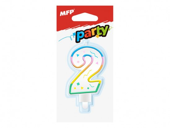 Svíčka dortová, č.2 duhová