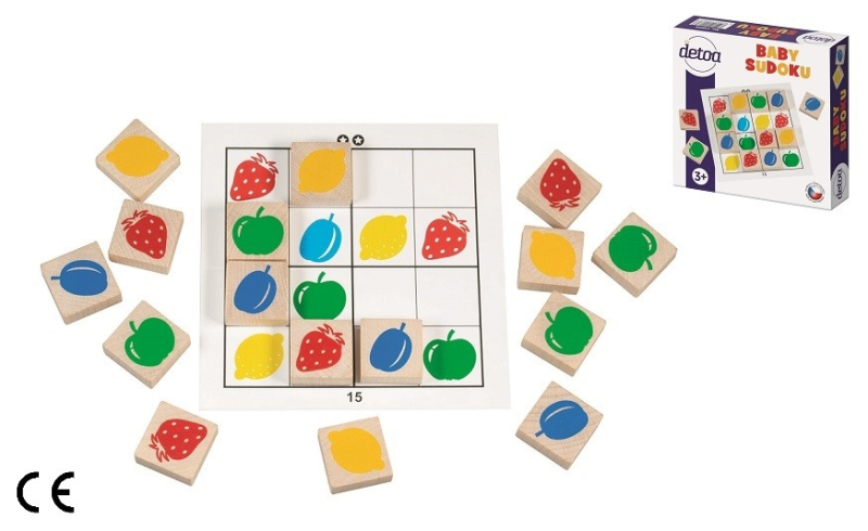 Baby sudoku, logická hra dřevo