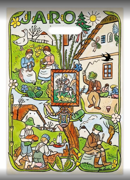 Taška igelitová velikonoční 27 x 37 cm