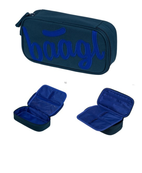 Penál etue Baagl logo modrá