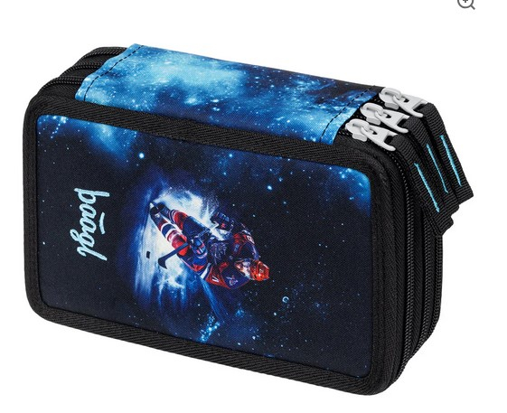 Penál Baagl třípatrový Hokej