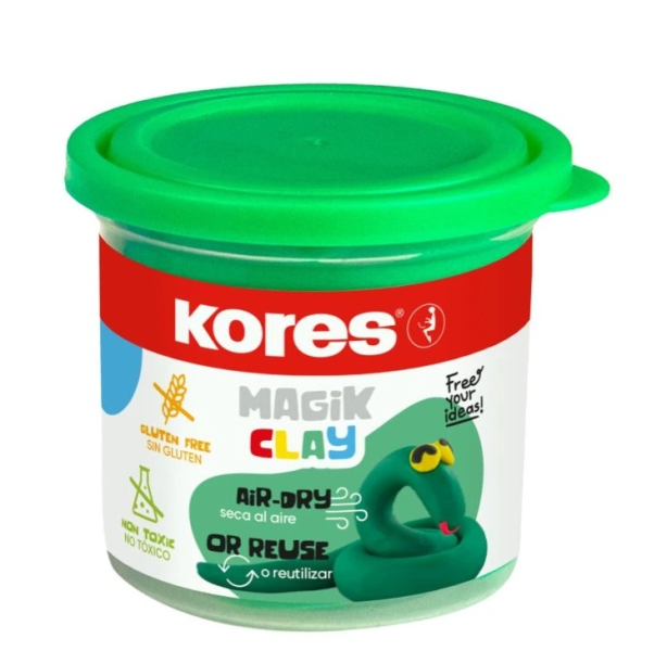 Plastelína Kores, Magic Clay, zelená