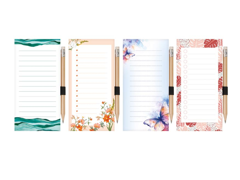 Blok magnetický, 7x14cm, 80 listů, s tužkou