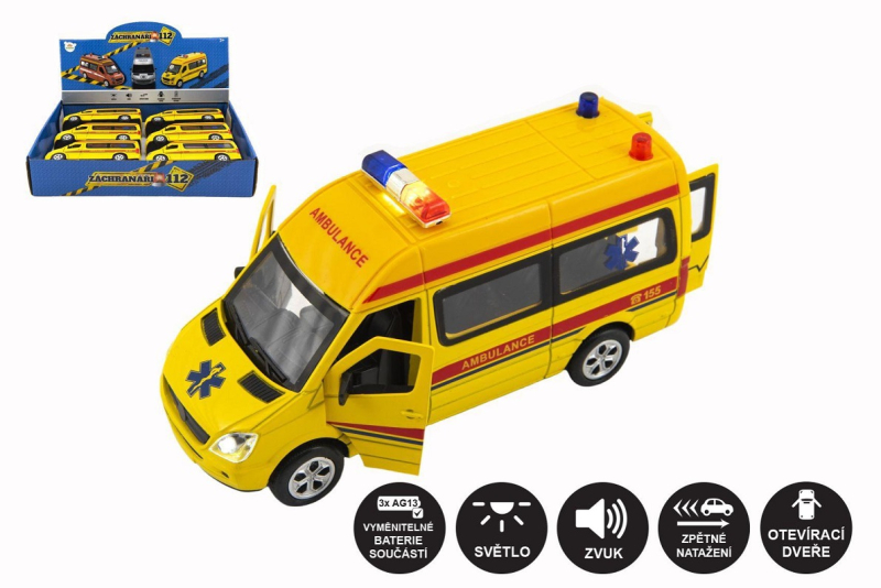 Auto ambulance záchranáři na baterie