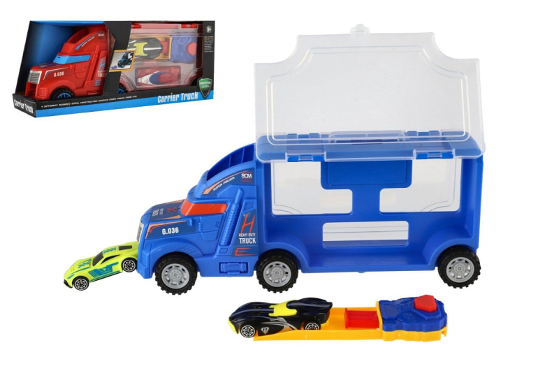 Auto kamion přepravník + 2ks auto