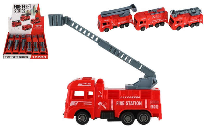 Auto hasiči na zpětné natažení