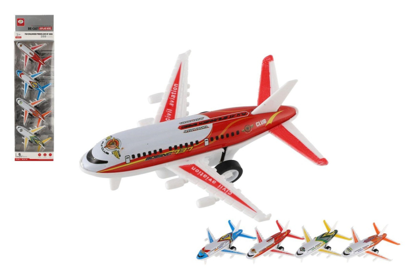 Letadlo osobní, na zpětné natažení, 4 kusy