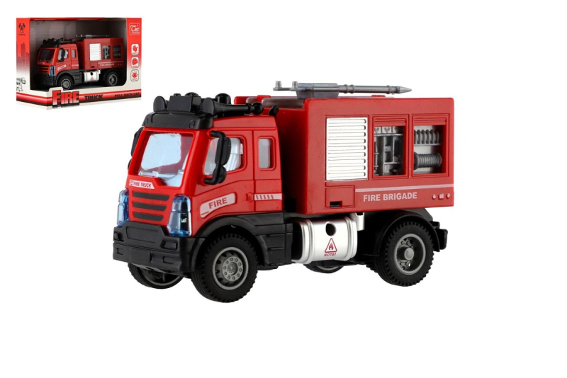 Auto hasiči na zpětné natažení