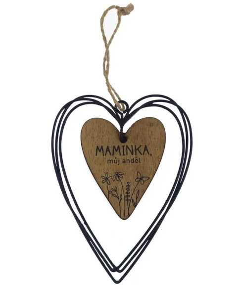 Srdce k zavěšení 13cm