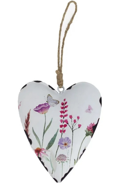 Srdce k zavěšení kovové 11cm