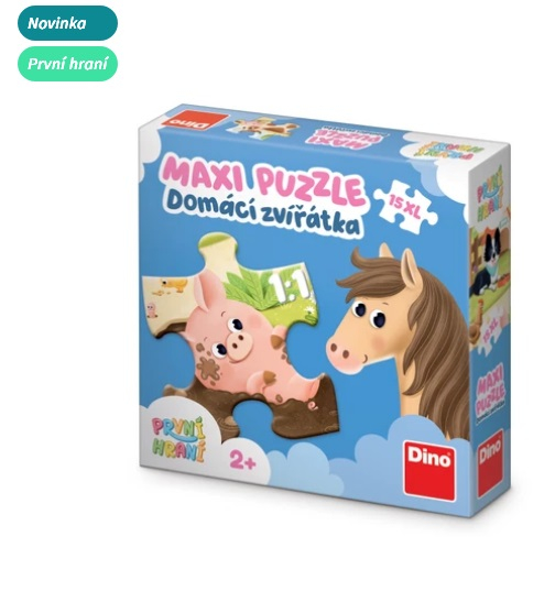 První hraní: Domácí zvířátka, maxi Puzzle, 15 dílků