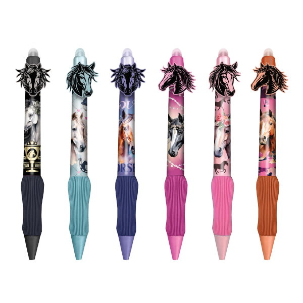 Kuličková tužka gumovací koníci