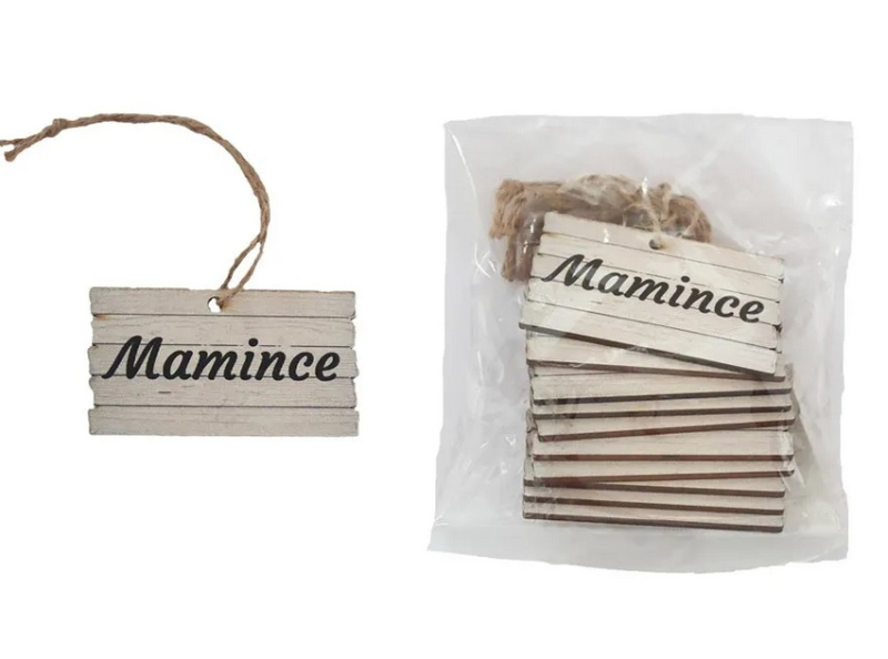Cedulka Mamince, k zavěšení, 10 kusů