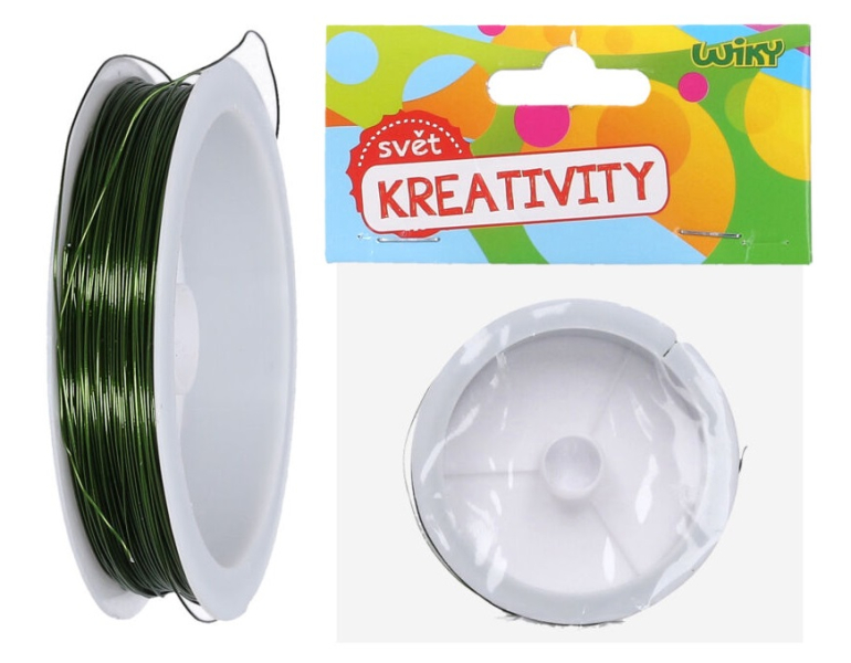Drátek vázací dekorační zelený 0,4mm, 30m