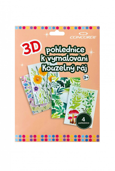 Omalovánky pohlednice 3D, Kouzelný ráj