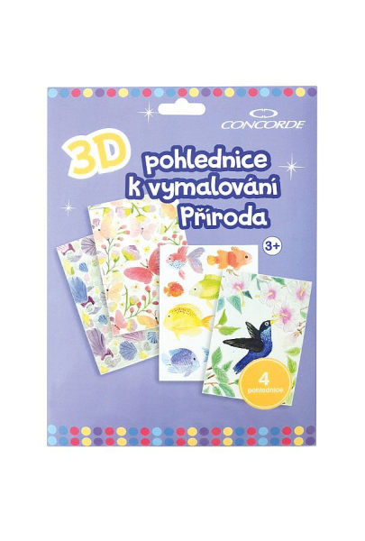 Omalovánky pohlednice 3D, Příroda