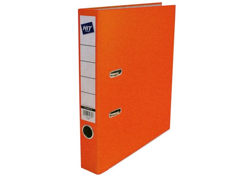 Pořadač, pákový, A4, 5 cm hřbet, prešpán, oranžový