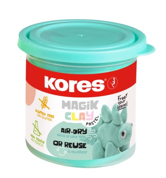 Plastelína Kores, Magic Clay, tyrkysová