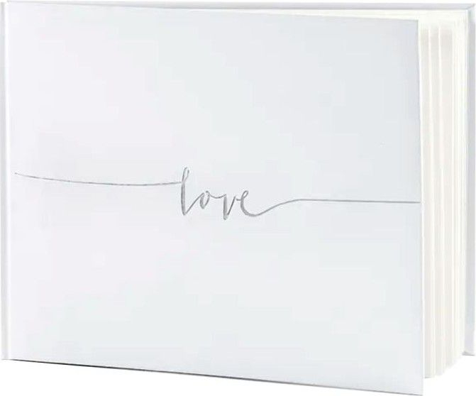 Kniha hostů svatební stříbrná