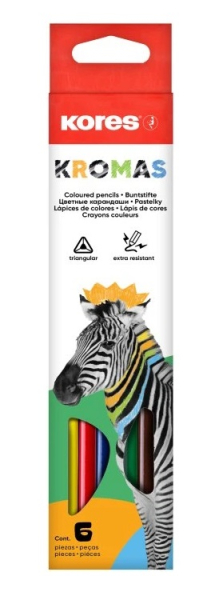 Pastelky Kores Kromas, trojhranné, 6ks