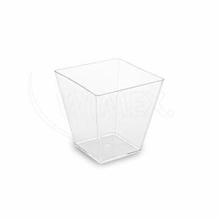 Fingerfood kelímek (PS) hranatý čirý 50 x 50 x 45 mm 60ml 50 kusů