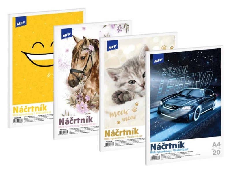 Náčrtník A4, 20 listů