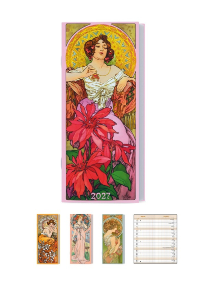 Diář měsíční, Božka, Alfons Mucha v PVC obalu
