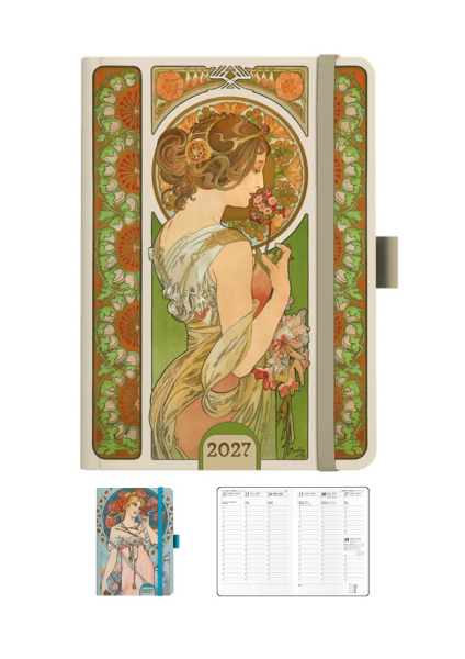Diář týdenní, A5, Alfons Mucha
