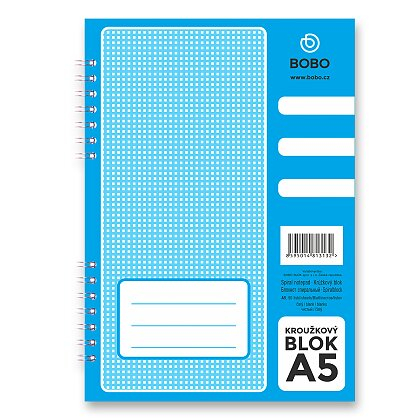Blok A5 boční spirála čistý 50ls BOBO