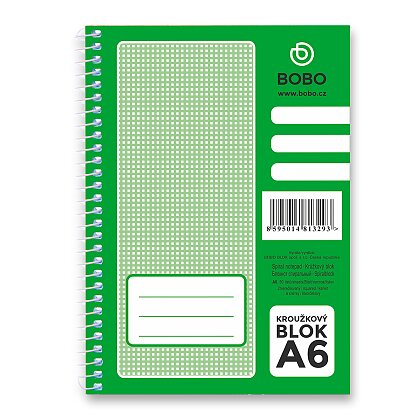 Blok A6 čtver.spir.na boku
