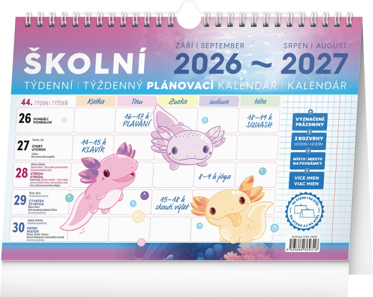 Kalendář školní plánovací 2026-2027, Presco Group