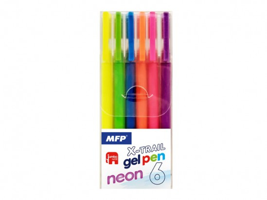 Popisovače gelové neonové sada 6 kusů