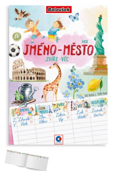 Sešit s hrou A5 Město, jméno