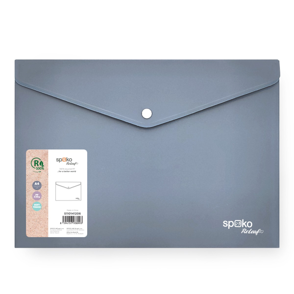 Desky A4 druk recyk., šedá barva spoko