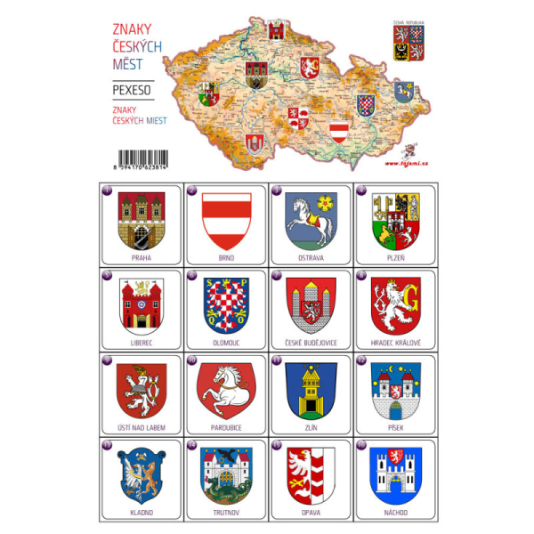 Pexeso Znaky českých měst